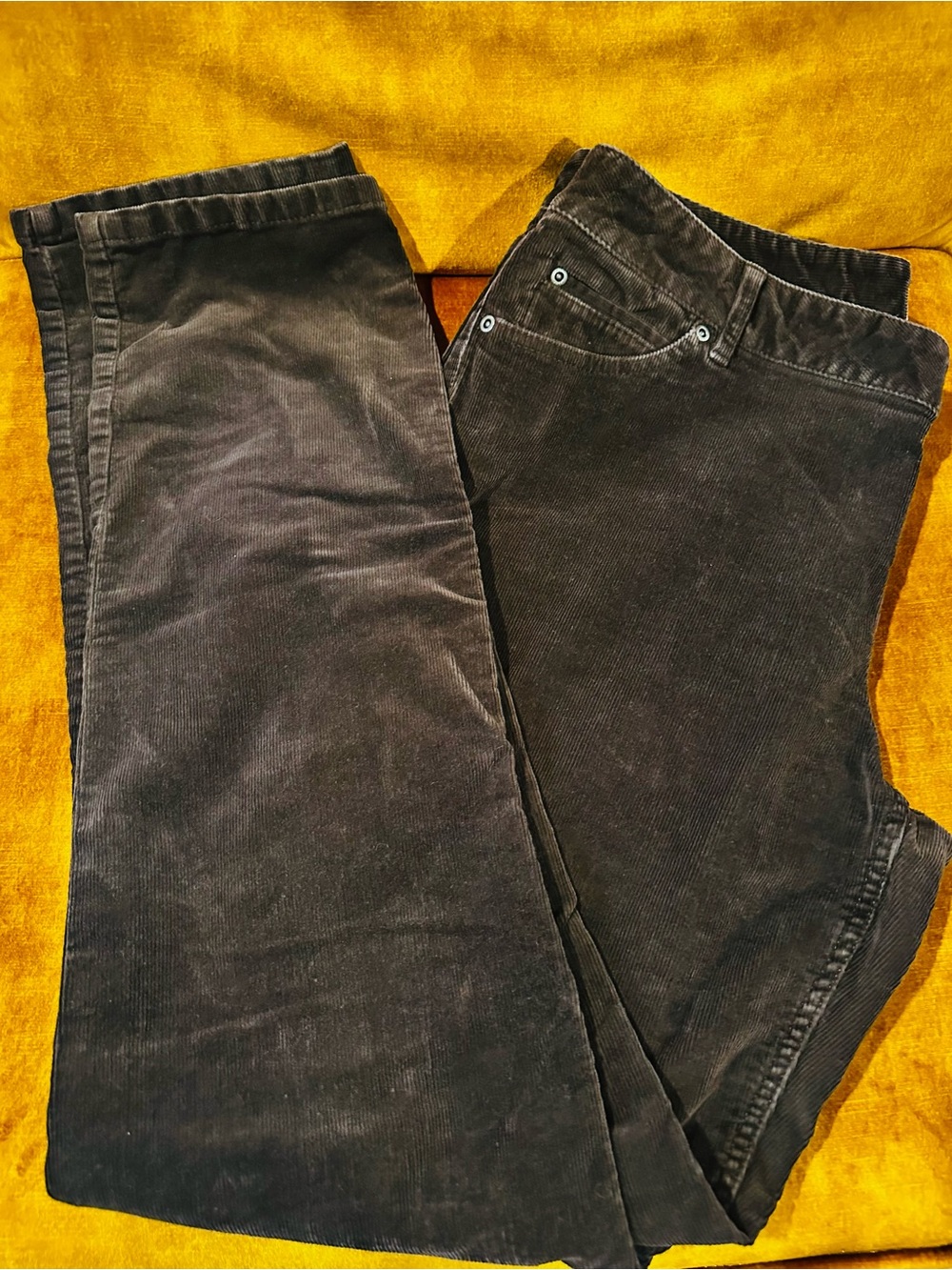 J. Jill Black Corduroy Straight-Leg Pants